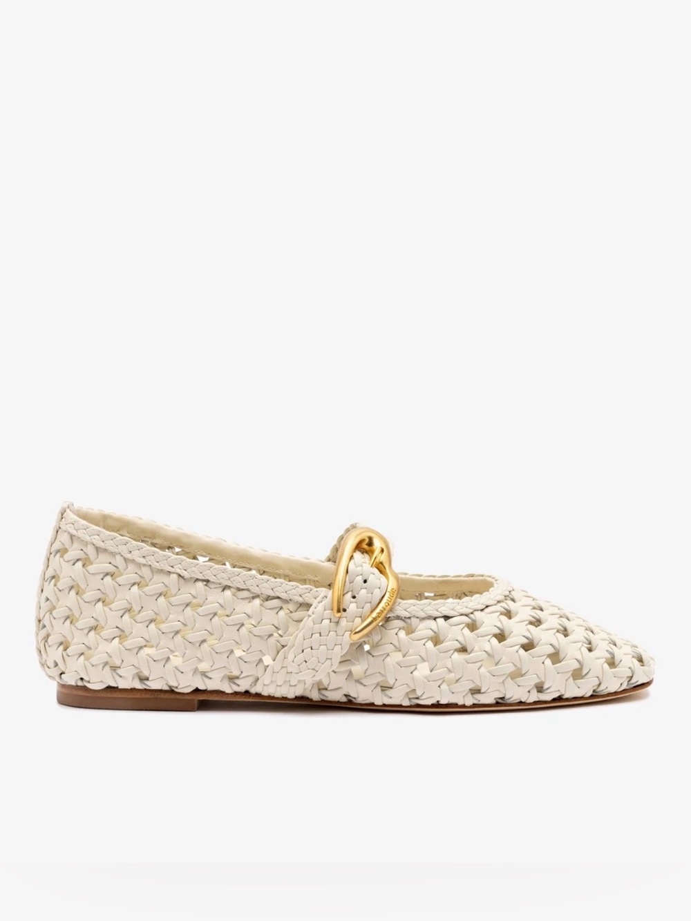 Larroude Verona New Macrame In Ivory Leather Sz 9.5